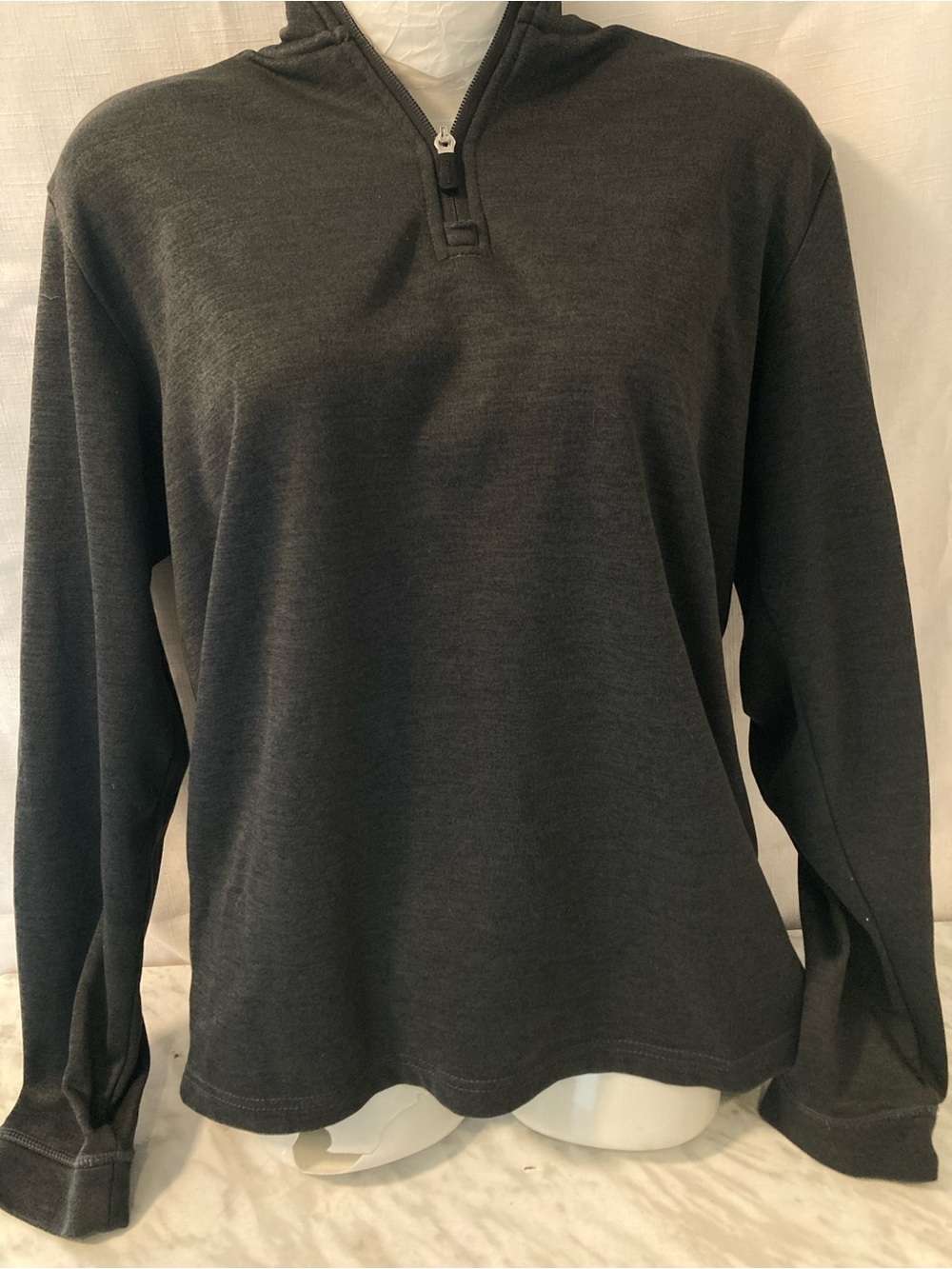 HEAD Men’s Black Quarter Zip Long Sleeve Athletic Pullover Small